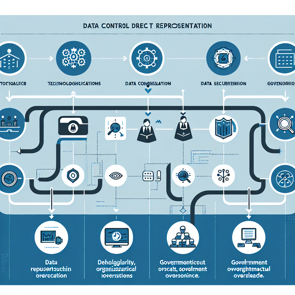 Infografía sobre control de datos y supervisión en regulaciones tecnológicas