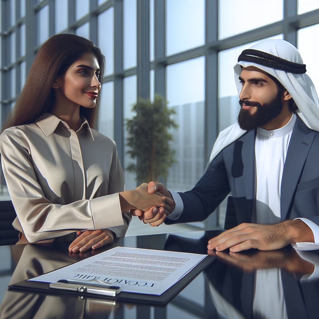 Firma de contrato entre ejecutivos en oficina corporativa